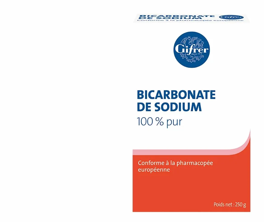 GIFRER Bicarbonate de sodium Qualité Pharmaceutique 100% Pure - Lot de 3 x 250g