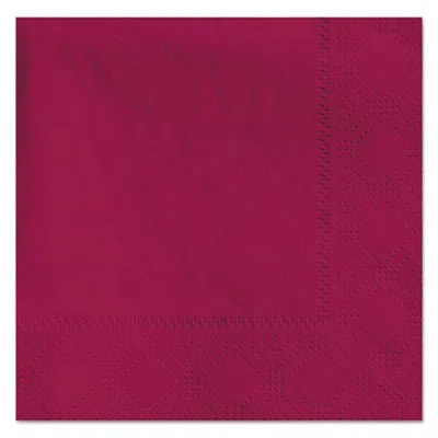 Hoffmaster 180324 Serviette de table à boisson, Regal en relief, 2 plis, 1/4 pli, 9–1/5,1 cm Longueur X 9–1/5,1 cm de largeur, Bordeaux (4 paquets de 250)