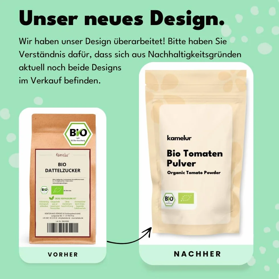 Kamelur 1kg de sucre gélifiant BIO avec du sucre de canne brut BIO et de la pectine de pomme - sucre gélifiant BIO (2:1) en emballage biodégradable