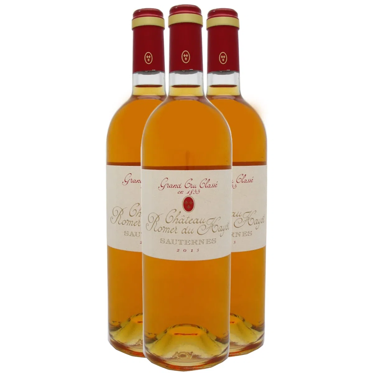 Sauternes Grand Cru Classé 1855 - Blanc 2015 - Château Romer du Hayot - Vin Blanc de Bordeaux (3x75cl) Moelleux