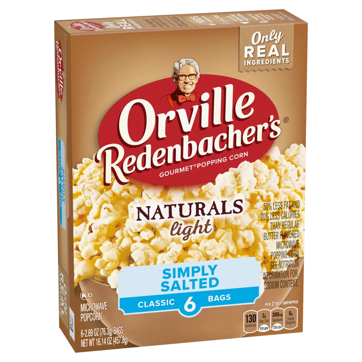 Orville Redenbacher's Popcorn salé, 6 sachets de 76,3 g chacun, 477,6 g