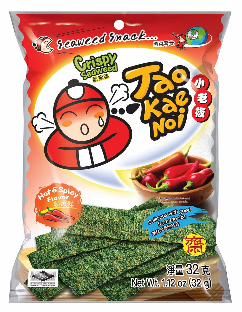 Tao Kae Noi Lot de 2 sachets d'algues Saveur épicée