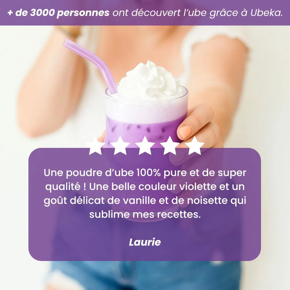 Poudre d'Ube pure, 100% Naturelle, super-aliment violet, 100gr, Vegan & sans additif, poudre pour boissons (Nature)