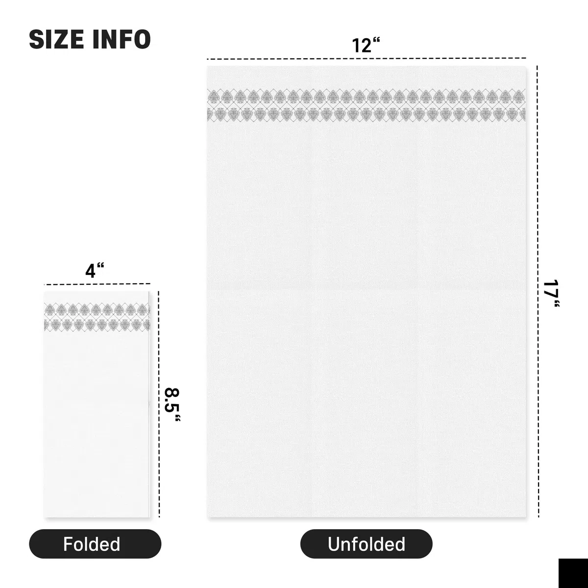 Lot de 200 serviettes de bain jetables, toucher lin, douces et absorbantes pour cuisine, salle de bain, fête, mariage (30,5 x 43,2 cm, argenté)