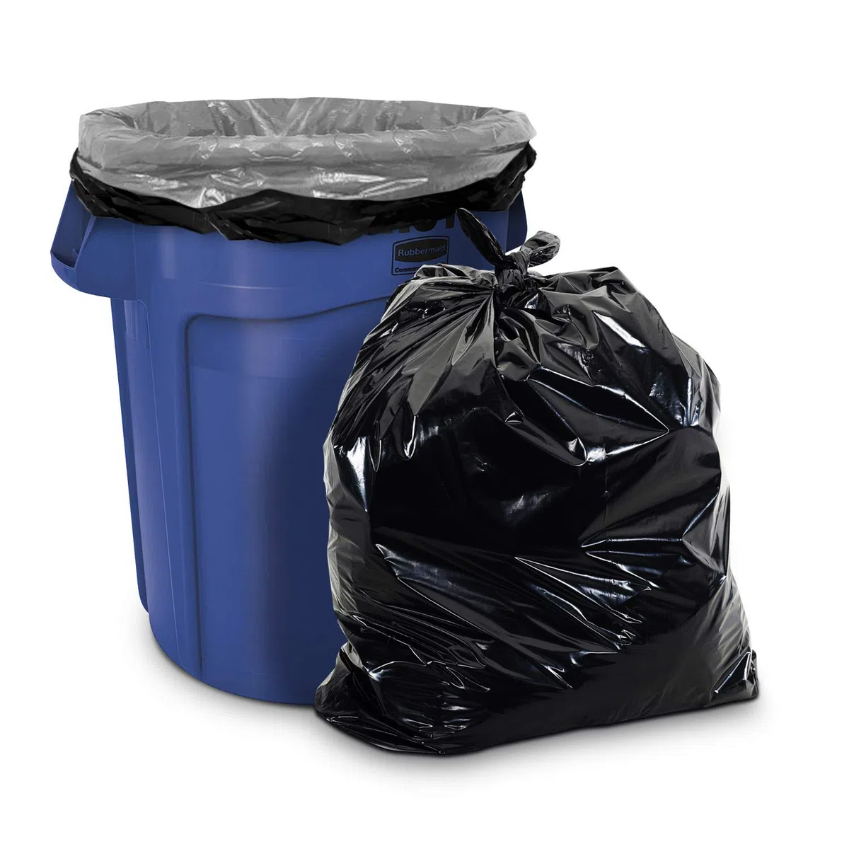 Aluf Plastics Lot de 100 sacs poubelle robustes noirs de 56 gallons 1,7 MIL (éq) – 109,2 x 119,4 cm – Pour entrepreneur, industriel et commercial
