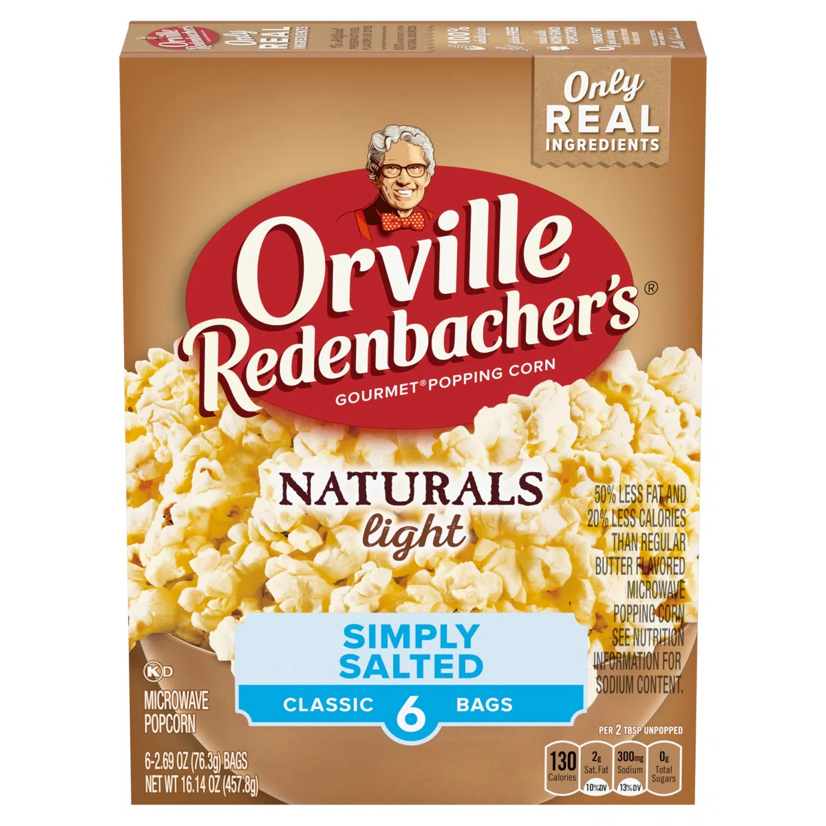Orville Redenbacher's Popcorn salé, 6 sachets de 76,3 g chacun, 477,6 g