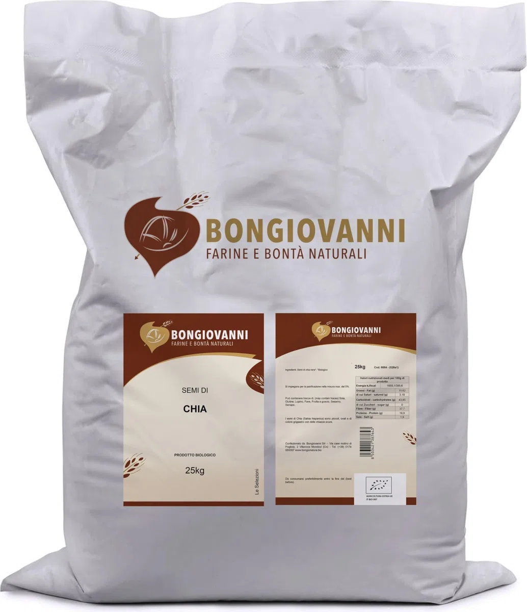 Bongiovanni Bontà Naturali Chia (graines) 25Kg BIO