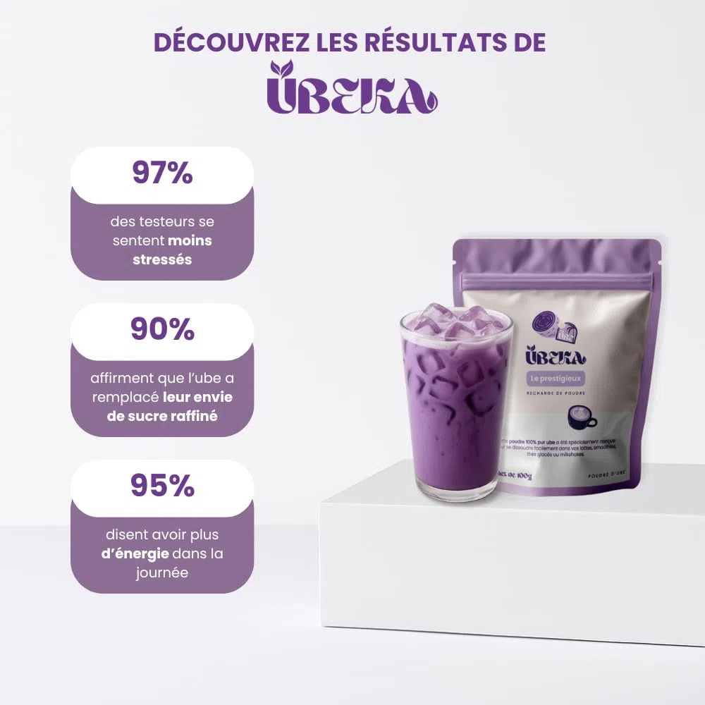 Poudre d'Ube pure, 100% Naturelle, super-aliment violet, 100gr, Vegan & sans additif, poudre pour boissons (Nature)