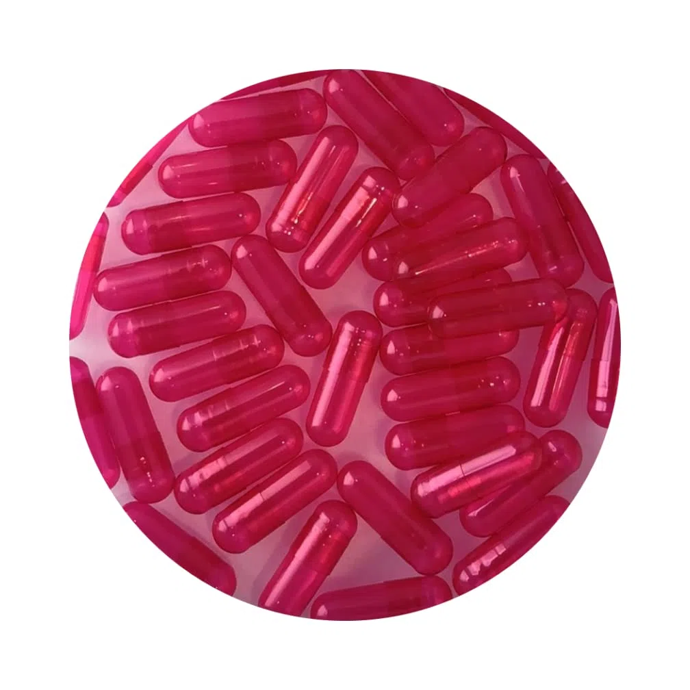 Taille 0 gélatine gélatine gélatine rose transparent Tio2 gratuit (10000)