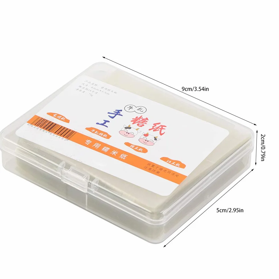 Papier de Riz Comestible, 500 Feuilles pour Nougat, Pâtisserie, Emballage de Bonbons et Chocolat