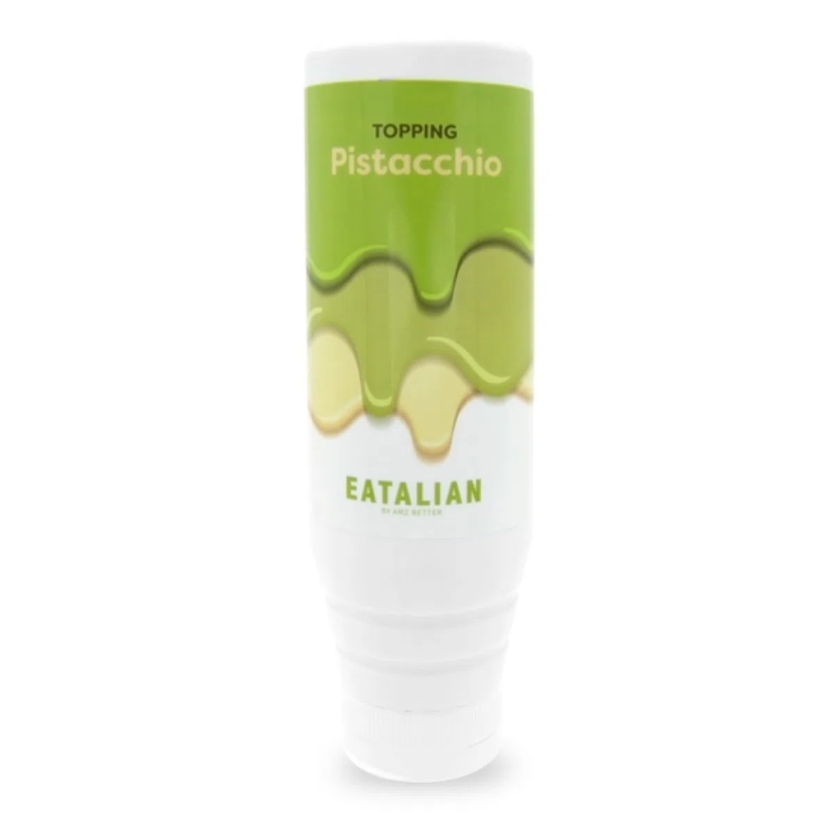 EATALIAN by AMZ BETTER Topping au Goût de Pistache, Crème Sucrée Protéinée en Squeezer de 500 gr, Made in Italy, Sauce Pistache Idéale pour Décorer Glaces, Desserts et Dubai Chocolate