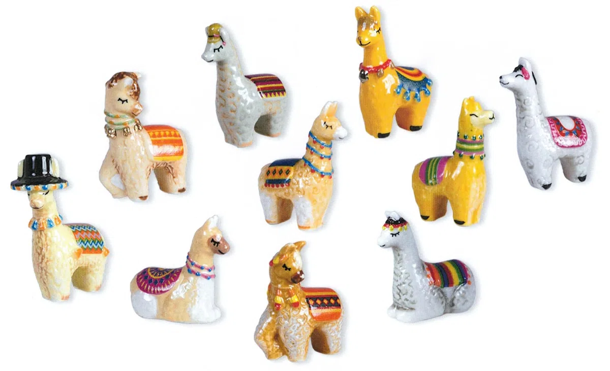 fèves thème l'ami Lama - Fèves de Collection pour Galette de Rois Epiphanie - Fèves Multicolores