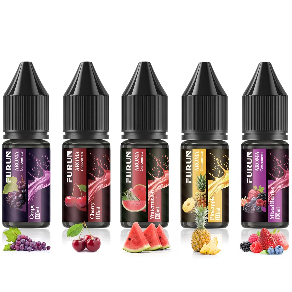 FURUN Concentré d'arômes 5 x 10 ml - Arôme alimentaire hautement dosé - Mélange facile - Pour la cuisson au four, dans les aliments et les boissons