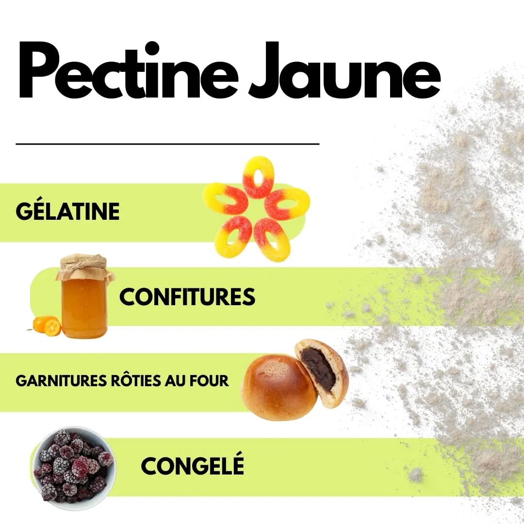 SaporePuro Pectine Jaune 200 g – Gélifiant Naturel à Haut Pouvoir Gélifiant pour Confitures et Gelées – SANS GLUTEN