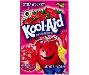 Kool Aid Lot de 6 sachets de fraises 6,5 g