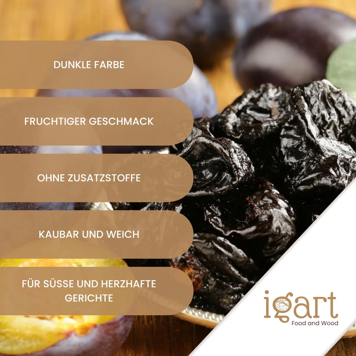 Prunes séchées 10kg – Prunes juteuses et de qualité supérieure pour une alimentation saine, idéales en snack ou dans des céréales, riches en vitamines et minéraux