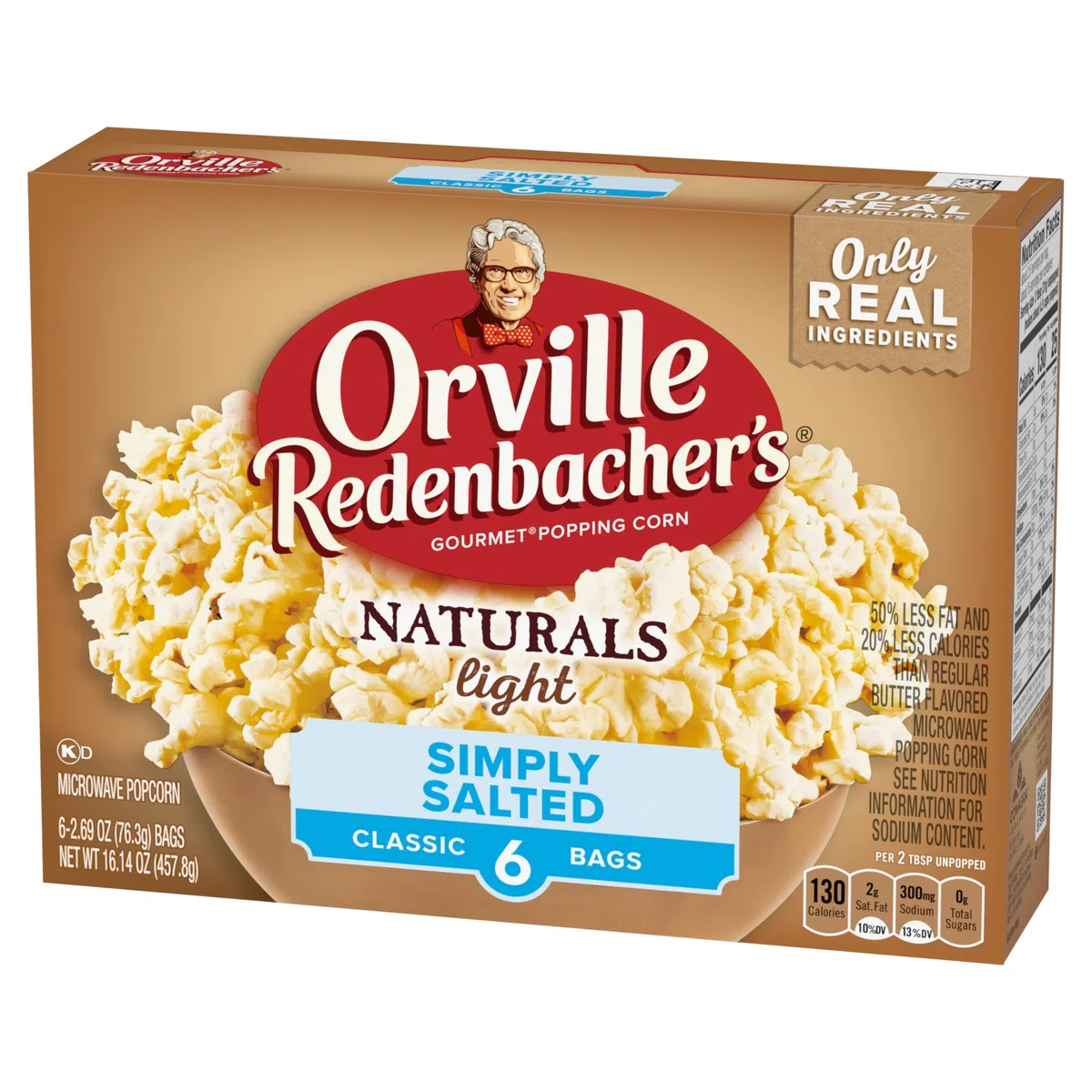 Orville Redenbacher's Popcorn salé, 6 sachets de 76,3 g chacun, 477,6 g