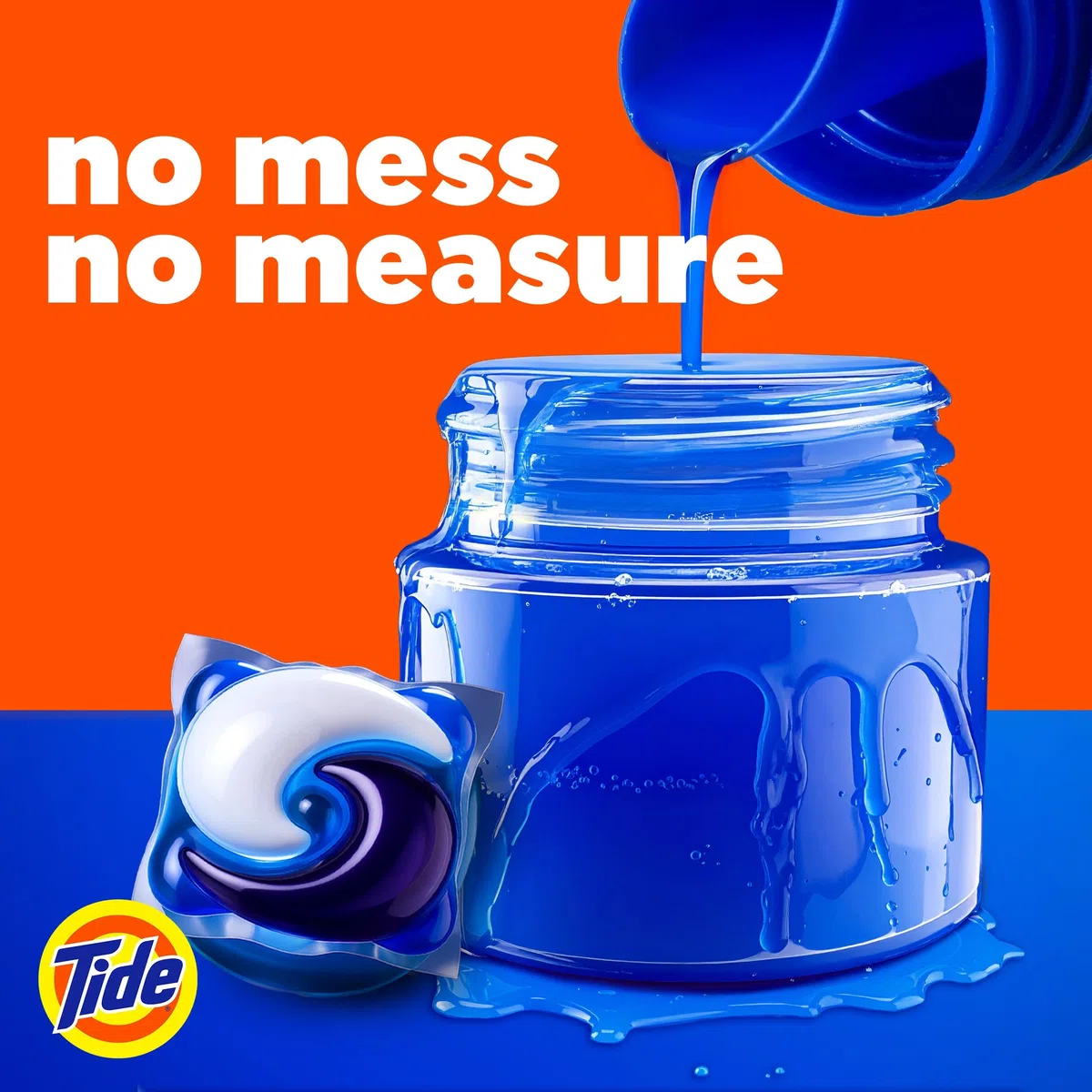 Tide Power PODs Lot de 63 capsules de détergent à lessive 2 en 1 avec boosters doux Downy, fraîcheur durable avec parfum frais d'avril