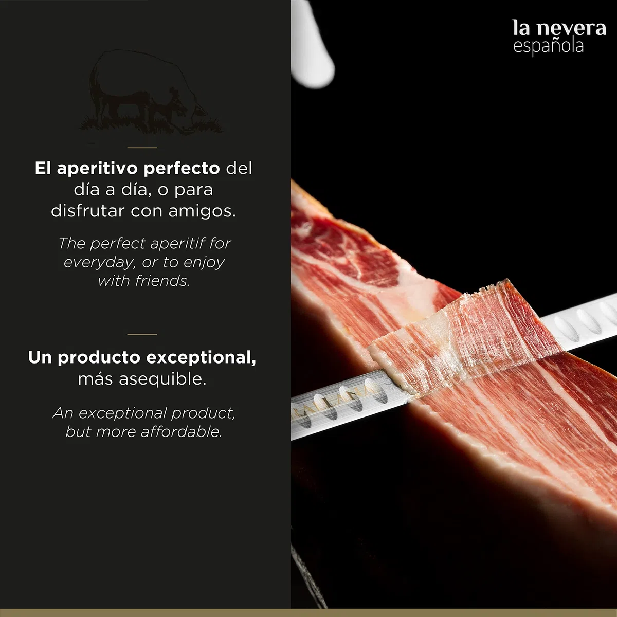 Finca Jarallana | Jambon Ibérique Cebo 50% | Pièce de 9 kg avec Séchage Naturel | Porcs de rRace Ibérique Élevés en Régime Extensif