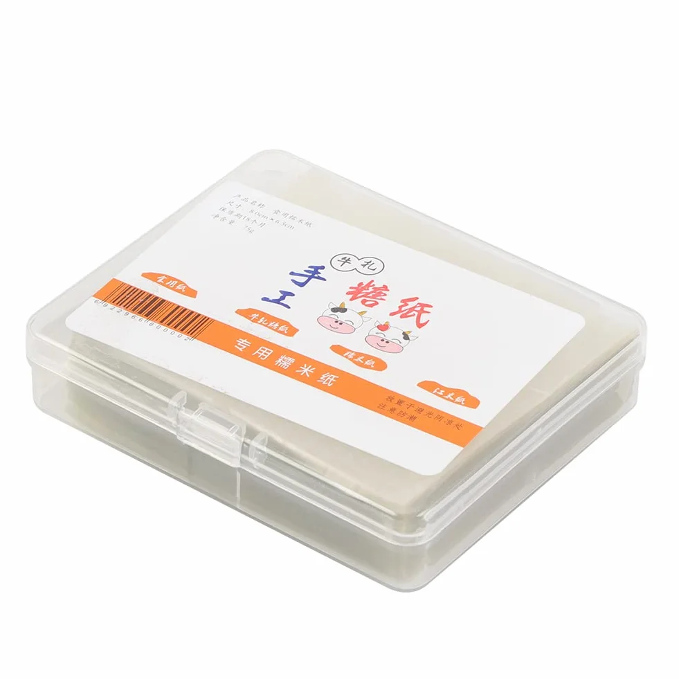 Papier de Riz Comestible, 500 Feuilles pour Nougat, Pâtisserie, Emballage de Bonbons et Chocolat
