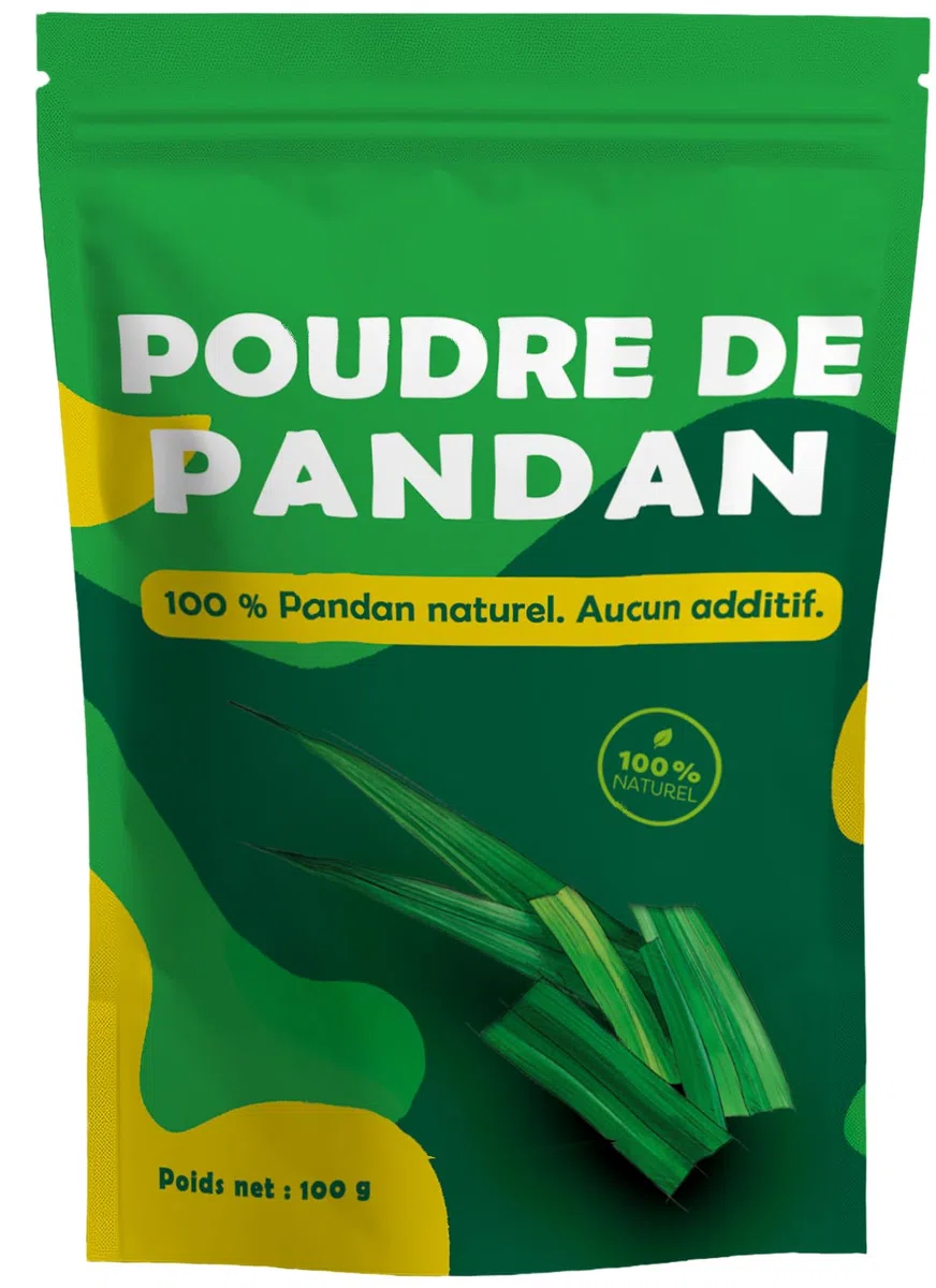Poudre de Feuilles de Pandan - Sachet de 100 g refermable.