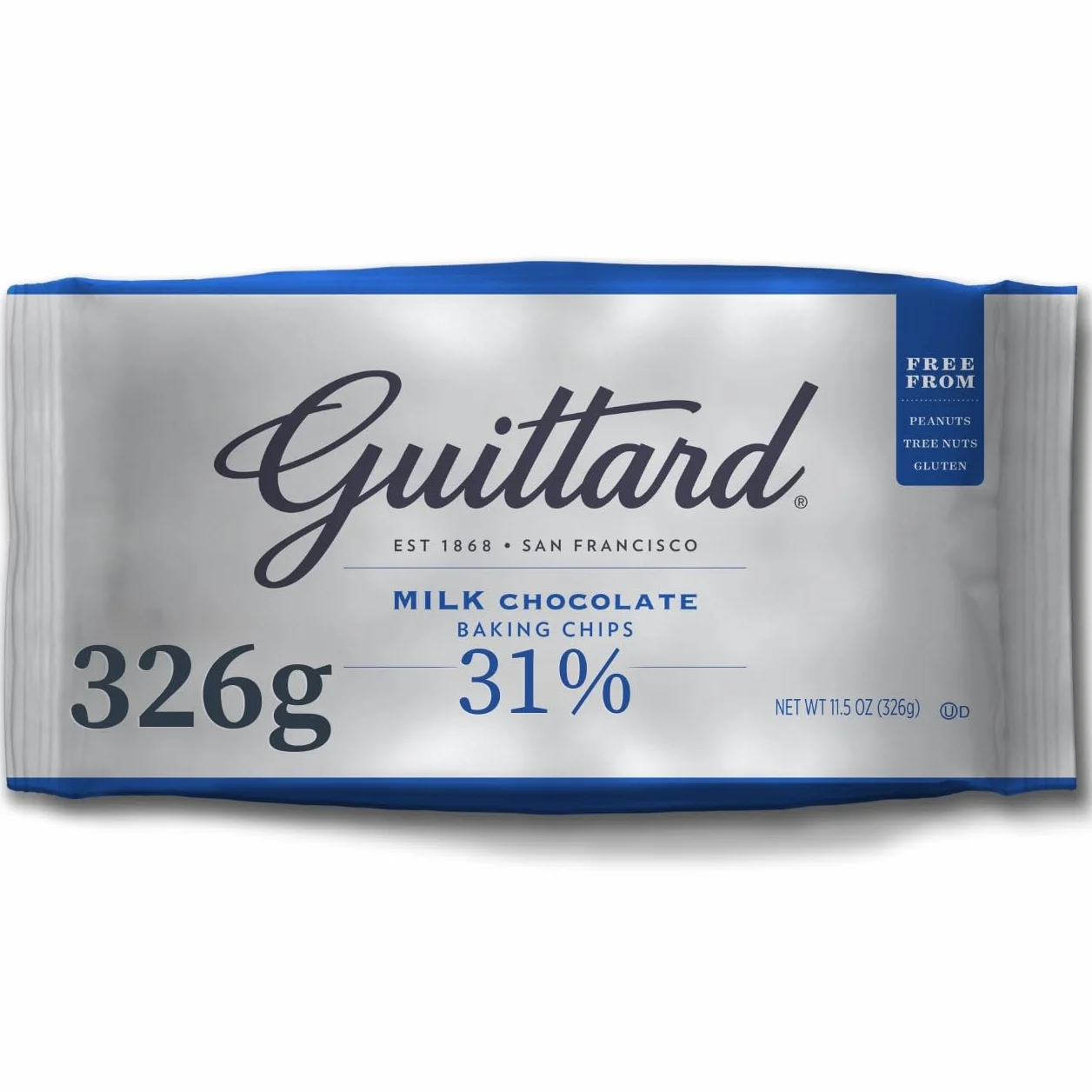 Guittard Milk Chocolate Chips – Gouttes de Chocolat au Lait de San Francisco, 326 g – Crémeux & Fondant avec une Note de Vanille – Parfait pour la Pâtisserie, le Chocolat Chaud & les Desserts