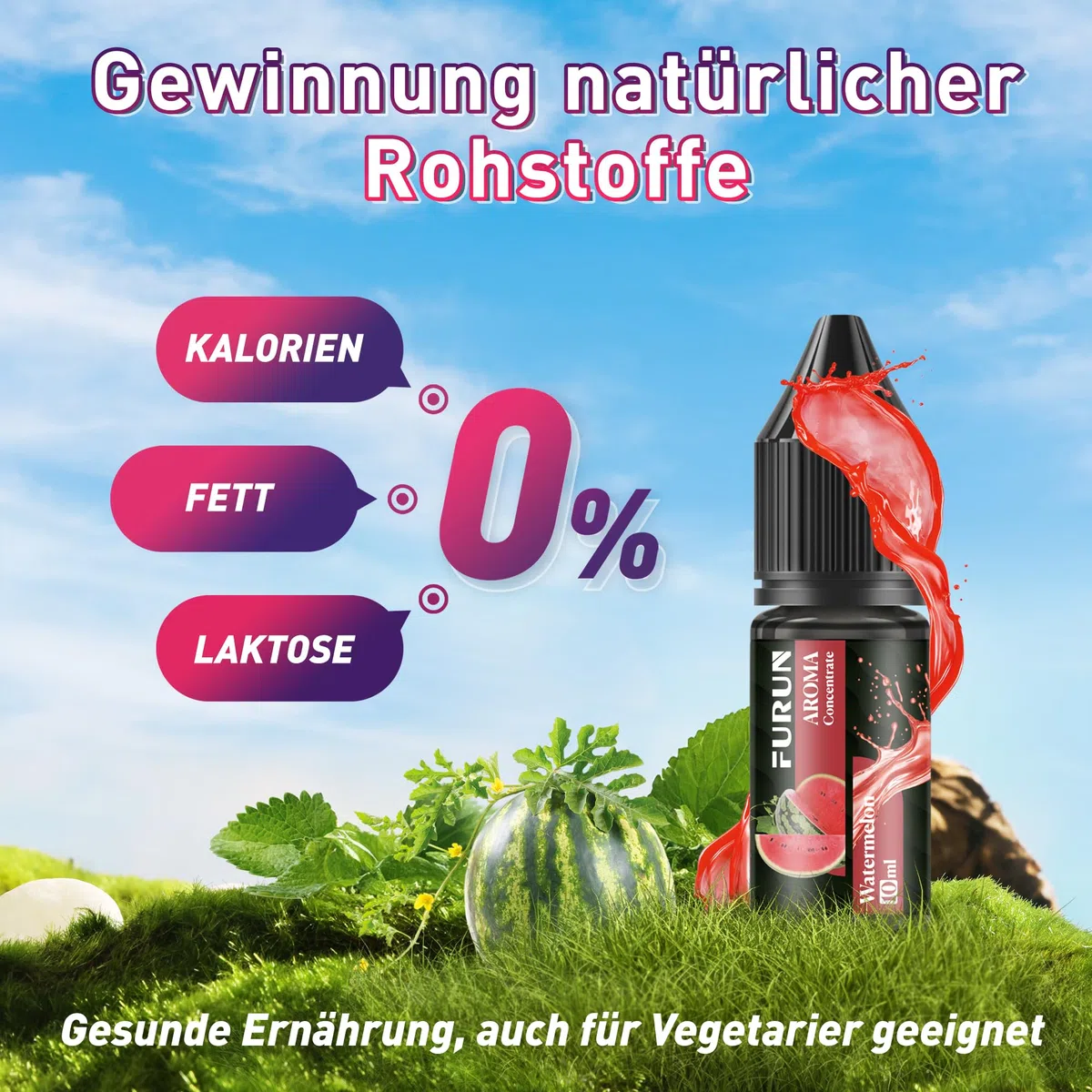 FURUN Concentré d'arômes 5 x 10 ml - Arôme alimentaire hautement dosé - Mélange facile - Pour la cuisson au four, dans les aliments et les boissons