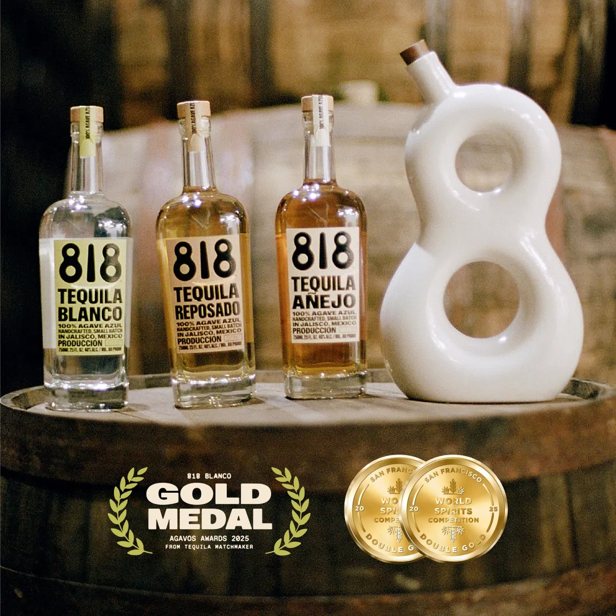 818 Tequila Eight Reserve Añejo 100% Agave Azul by Kendall Jenner 40% Vol. 0,7l in Giftbox