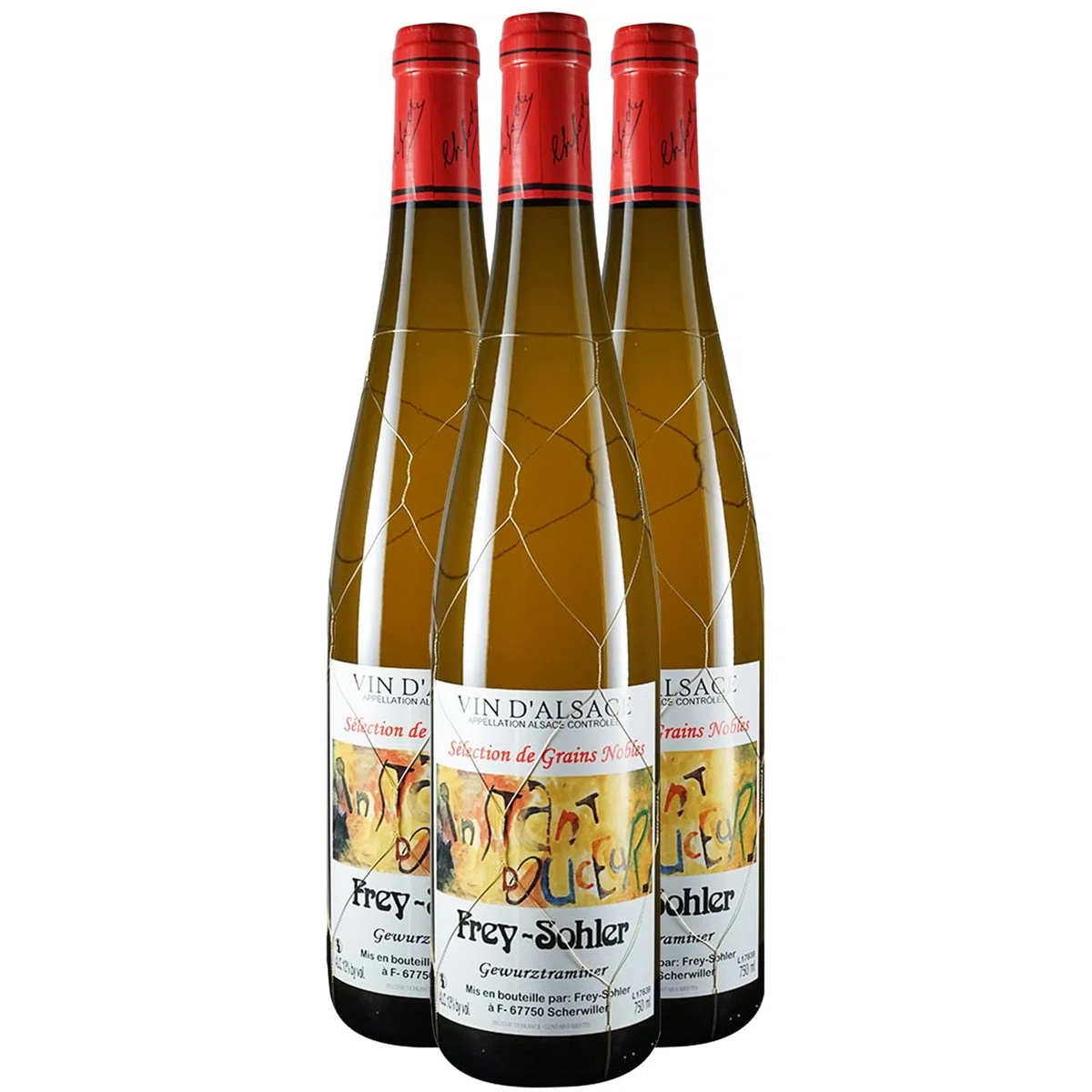 Alsace Gewurztraminer Sélection de Grains Nobles - Blanc 2017 - Frey-Sohler - Vin Blanc d' Alsace (3x75cl)