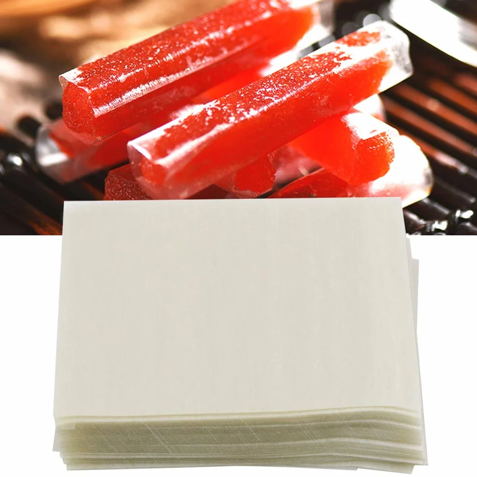 Papier de Riz Comestible, 500 Feuilles pour Nougat, Pâtisserie, Emballage de Bonbons et Chocolat