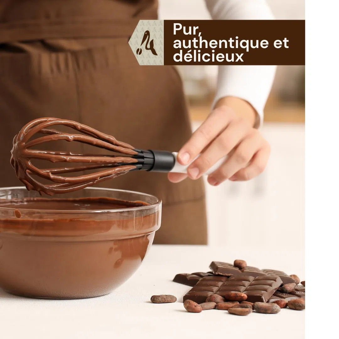 Nibs de cacao 100% pur cacao gourmet artisanal naturel sans sucre originaire des Caraïbes Bribri Costa Rica micro-lots séchés au soleil et torréfiés au feu de bois sachet hermétique avec valve