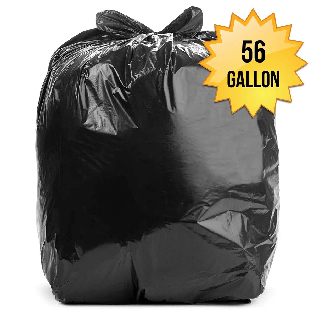 Aluf Plastics Lot de 100 sacs poubelle robustes noirs de 56 gallons 1,7 MIL (éq) – 109,2 x 119,4 cm – Pour entrepreneur, industriel et commercial