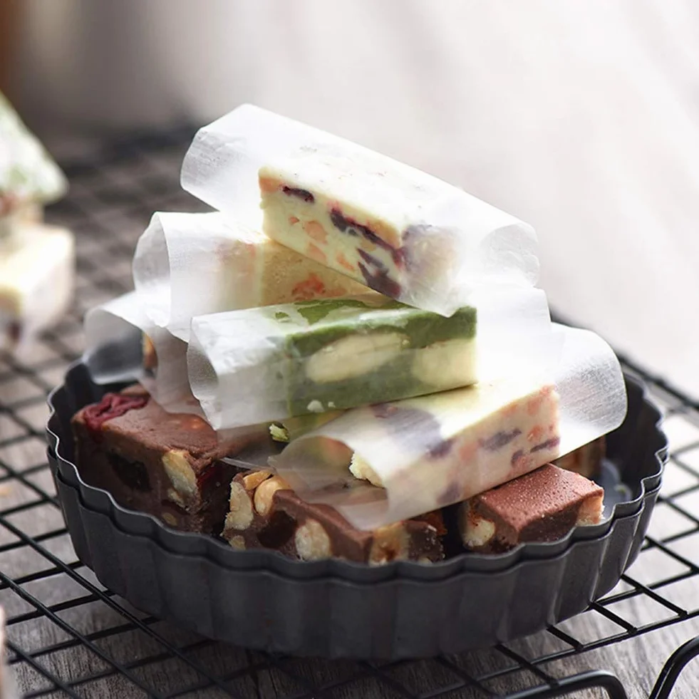 Papier de Riz Comestible, 500 Feuilles pour Nougat, Pâtisserie, Emballage de Bonbons et Chocolat
