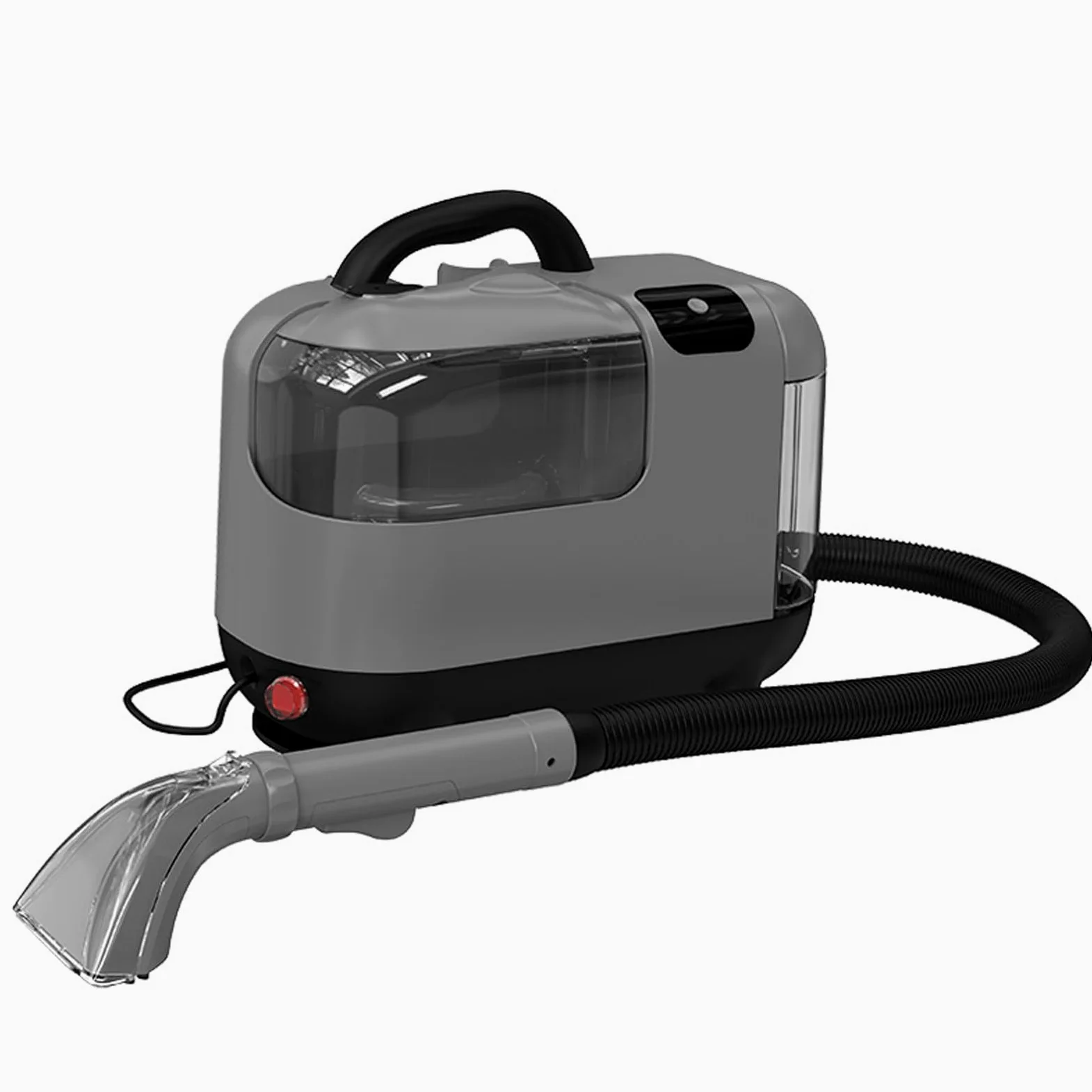 Nettoyeur Tapis Shampouineuse Vapeur 1200W 13000Pa 60-70℃ Eau Chaude, avec Busette de Nettoyage Principale, pour Tapis/Escaliers à Domicile, Familles avec Animaux 220V-Grey