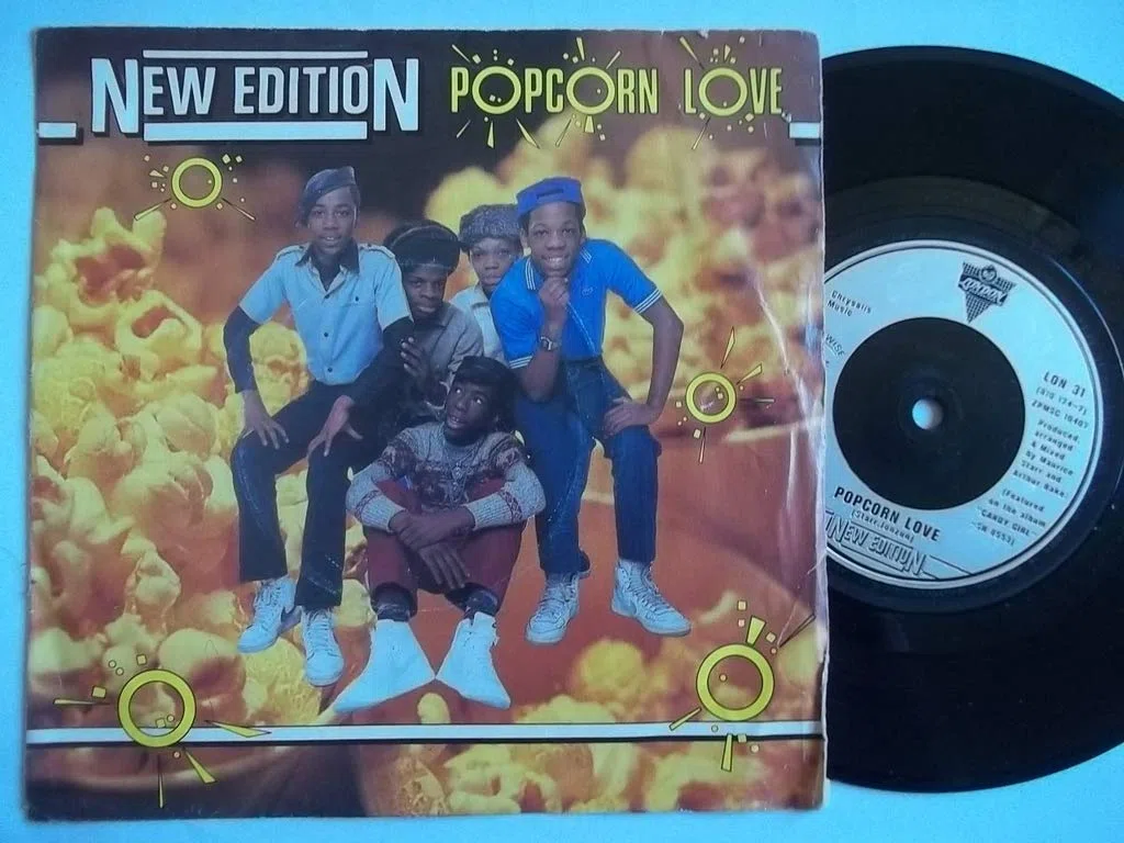 NEW EDITION Popcorn Love UK 7" 45