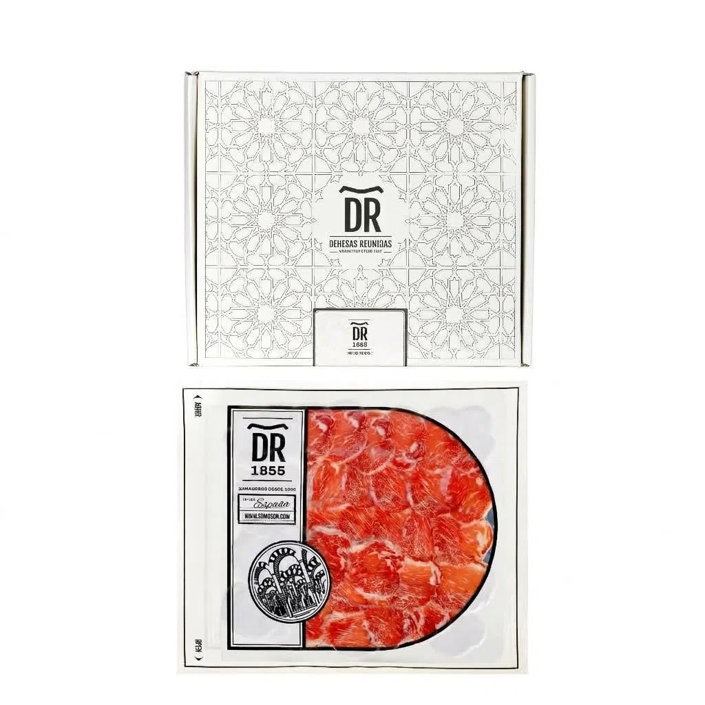 Dehesas Reunidas Lomo de Bellota 100% ibérique sans paprika tranché - PACK DE 10 SACHETS de 80 g - affinage artisanal