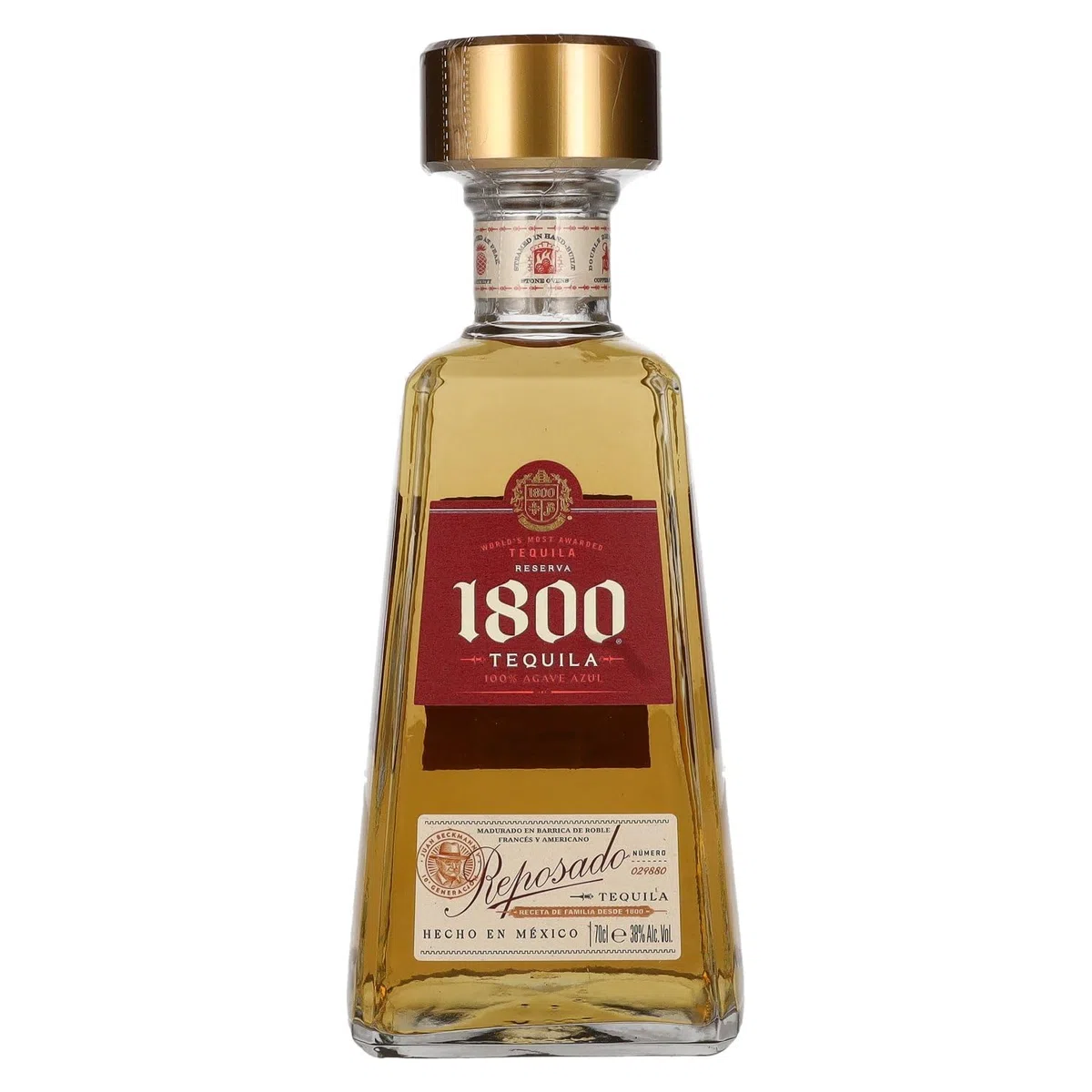 1800 Tequila Reserva Reposado 70cl (Pack de 6 x 70cl)