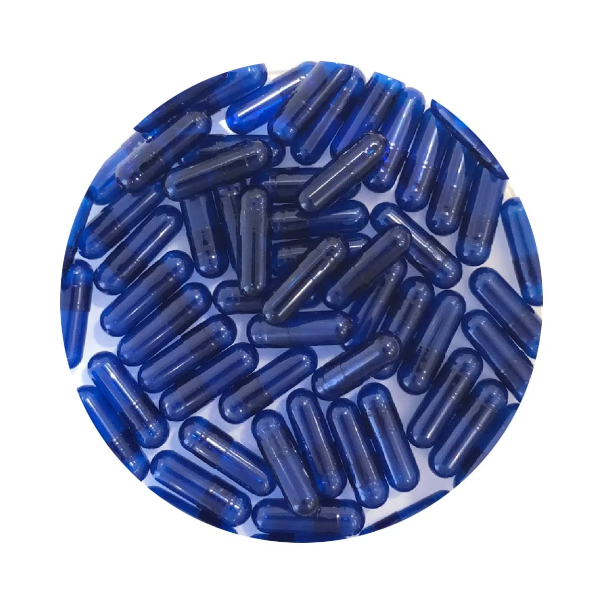Taille 0 Gélatine gélatine gélatine bleue transparente Tio2 Free (10000)