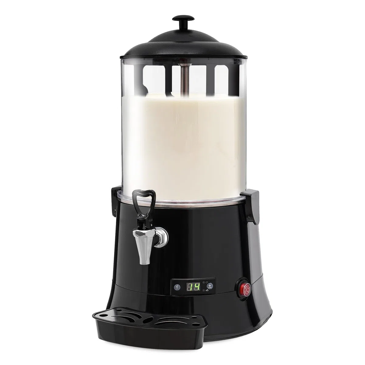 Distributeur de Chocolat Chaud Professionnel, Distributeur de Boissons Chaudes pour Chauffer Le Chocolat, Le café, Le Lait et Le thé (Noir 10 L)