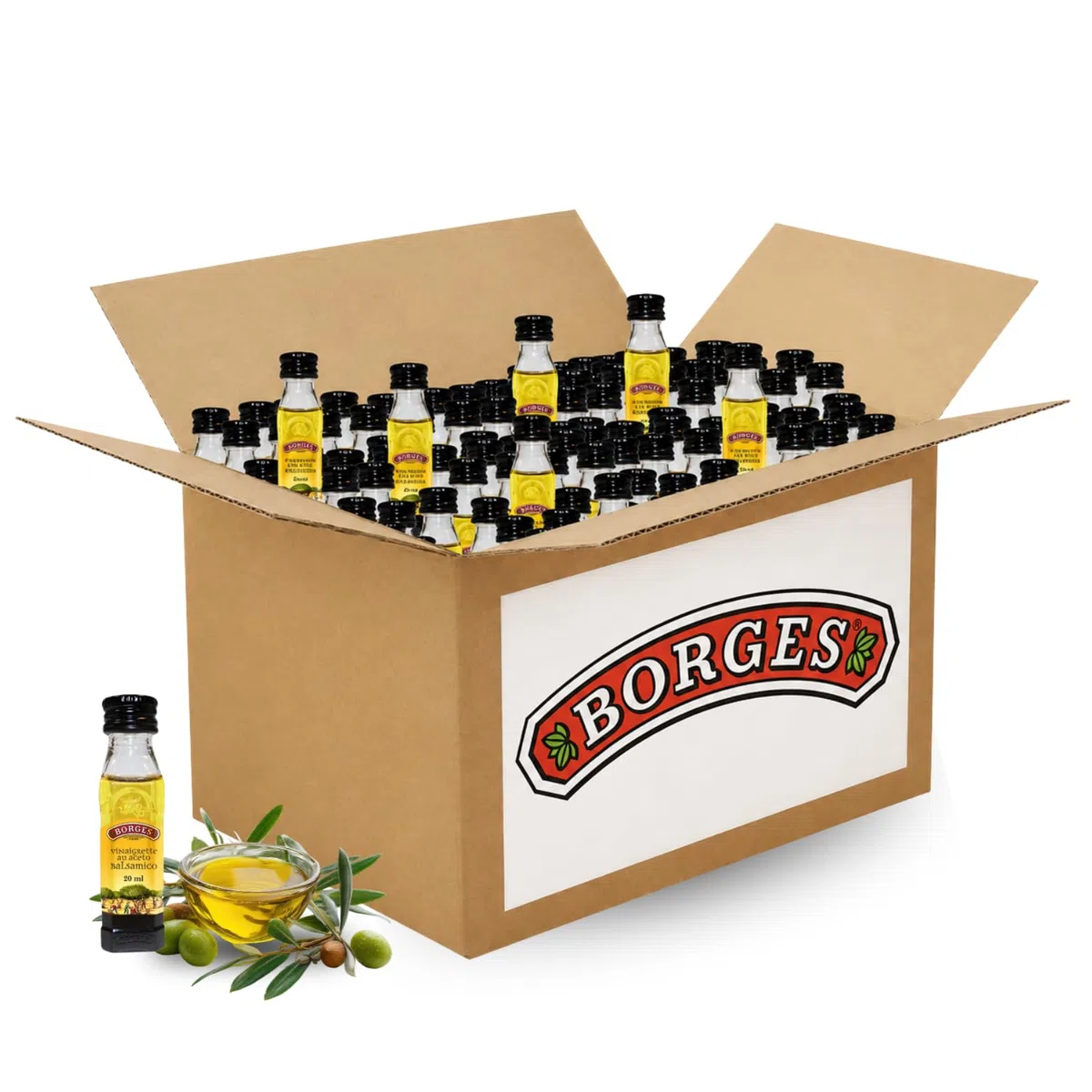BORGES - 280 mignonnettes de vinaigrette au vinaigre balsamique - 20 ml